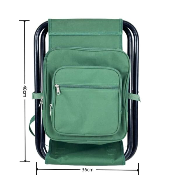 OEM customization Compact Folding Hiking Sports Camping Stool Multi-function 3 in 1 Fishing Backpack Chair Seat with Cooler Bag - Image 7