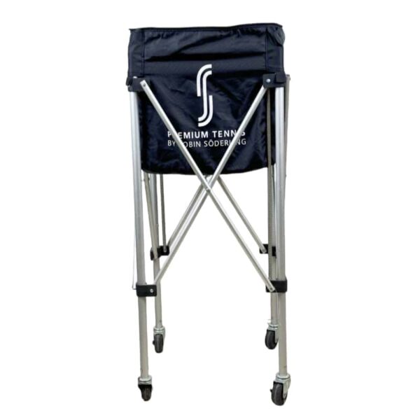 OEM customization Lightweight aluminum foldable tennis ball hopper cart with basket - Image 2
