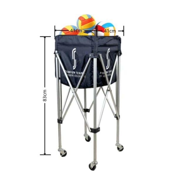 OEM customization Lightweight aluminum foldable tennis ball hopper cart with basket - Image 3