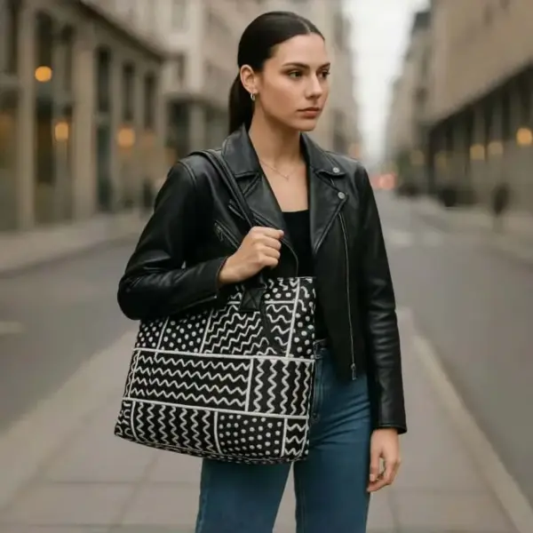 Custom Stylish Women's Fashion Handbag Polyester Tote Bag