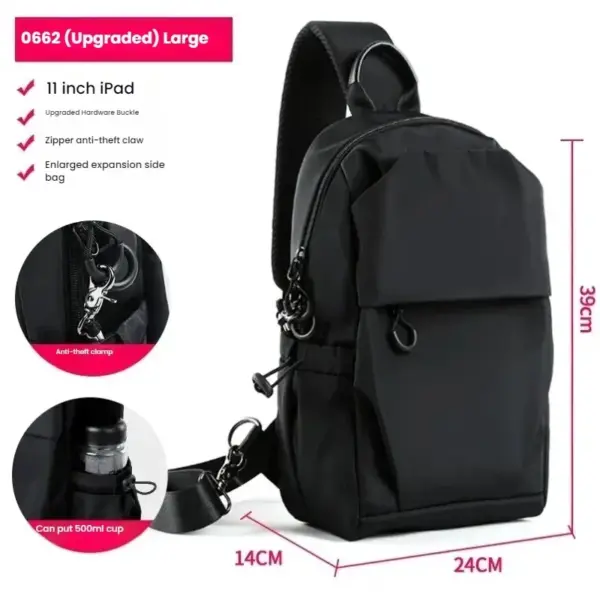 Men's Crossbody Bag Chest Bag Shoulder Bag Outdoor sports - Image 3