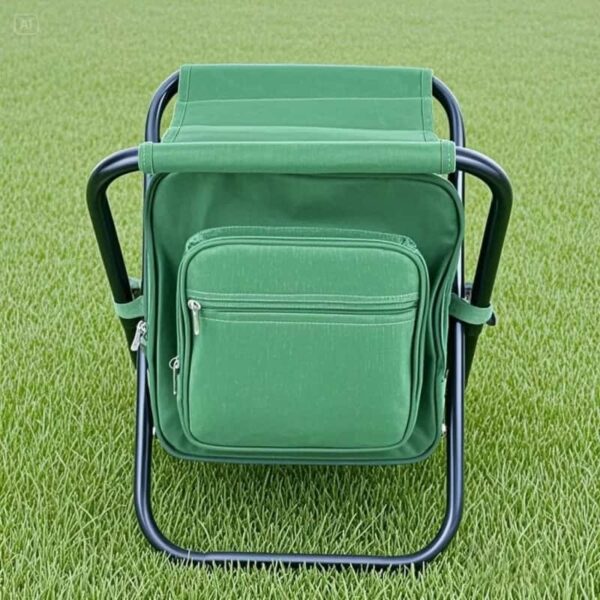 OEM customization Compact Folding Hiking Sports Camping Stool Multi-function 3 in 1 Fishing Backpack Chair Seat with Cooler Bag