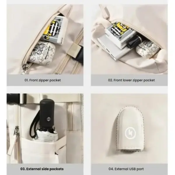 OEM Multifunctional Waterproof Leisure Travel Backpack Outdoor High Capacity Backpack with USB - Image 5