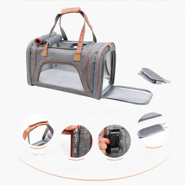 High Quality Portable Dog Folding Backpack Travel Cat Transparent Cabin Carrier Puppy Kitten Pet Bag - Image 6
