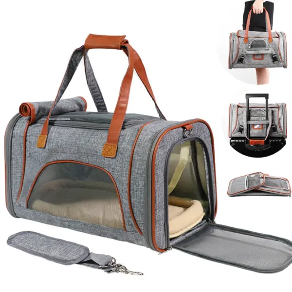High Quality Portable Dog Folding Backpack Travel Cat Transparent Cabin Carrier Puppy Kitten Pet Bag - Image 5