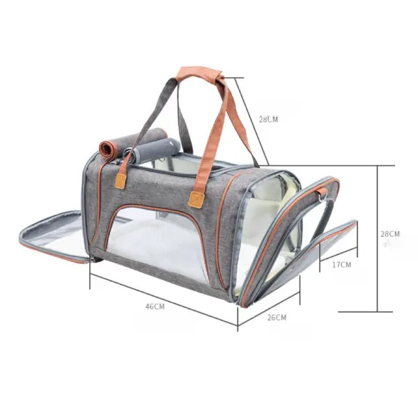 High Quality Portable Dog Folding Backpack Travel Cat Transparent Cabin Carrier Puppy Kitten Pet Bag - Image 8