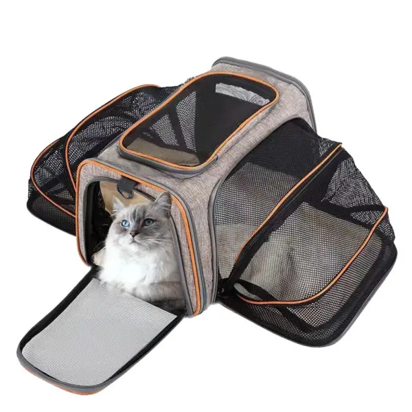 Pet Carrier Bag with Multiple Openings, Pes Traveling Bag for Cats and Small Dogs - Image 4