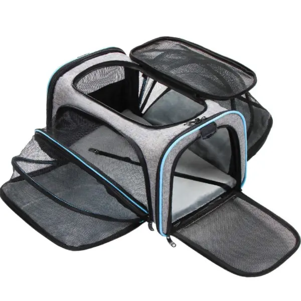 Pet Carrier Bag with Multiple Openings, Pes Traveling Bag for Cats and Small Dogs - Image 8