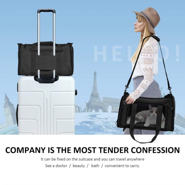 Pet tote bag, cat tote bag, TSA approved soft edge - Image 5