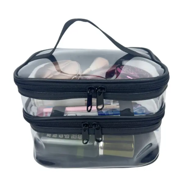Custom Transparent Makeup Bag Portable Beauty Makeup Case Travel Organizer - Image 2