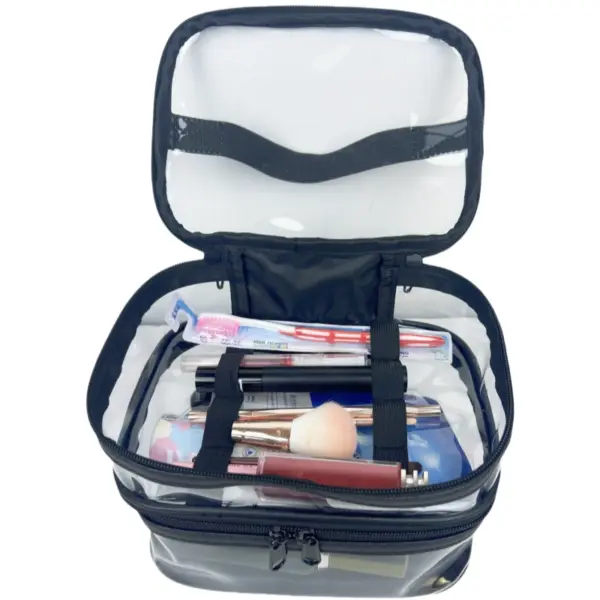 Custom Transparent Makeup Bag Portable Beauty Makeup Case Travel Organizer - Image 4
